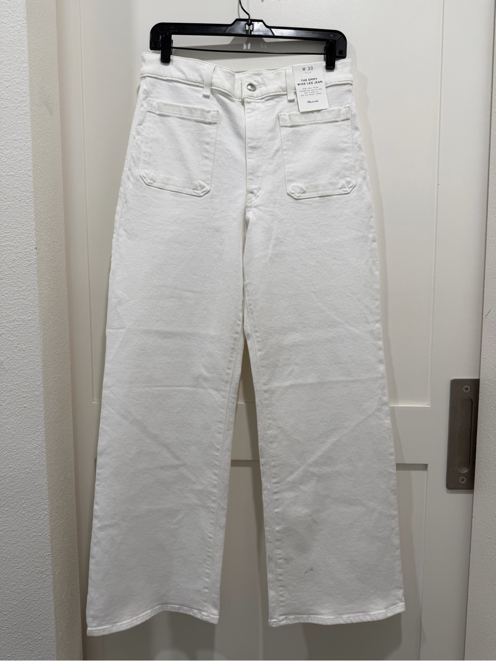 Madewell Emmy Wide Leg Jeans White size 30 NWT Super Stretch Denim - Picture 4 of 9
